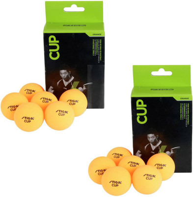 Cosco Stiga Cup Table Tennis Ball(Pack of 2, Orange)