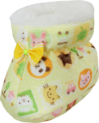 BabyShower Booties(Toe to Heel Length - 10 cm Yellow)