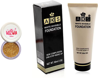 Vozwa Golden Glitter Powder and Foundation(Set of 2)