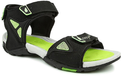 Mmojah Men Black Sports Sandals