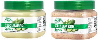SSCPL Herbals Cucumber Cream & Scrub (450 gms each)(Set of 2)