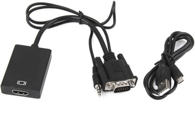 Gadget Deals VGA to HDMI Converter (Full HD 1080p Video Converter, with AUX option & USB power cable) HDMI Adapter(Compatible with Desktop, Laptop, TV, Multicolor)
Gadget Deals VGA to HDMI Converter (Full HD 1080p Video Converter, with AUX option & USB power cable) HDMI Adapter(Compatible with Desktop, Laptop, TV, Multicolor)