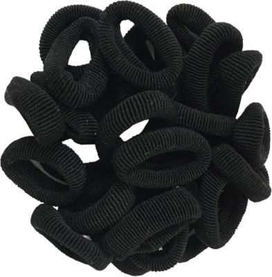 Mahvi Toys Pack of Medium size soft hair Rubber bands Rubber Band(Black)
