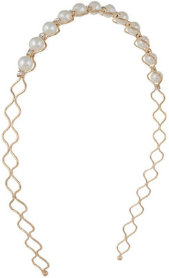 Fayon Designer Modern White Crises Cross Hair Band(White)