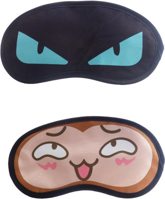 Jenna BlueEye-HappyCartoon Travel Sleeping Eye Cover Blindfold (Pack of 2)(2 g)