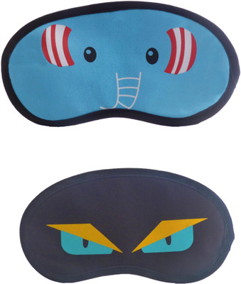 Jenna Elephant-NinjaEyeCartoon Travel Sleeping Eye Cover Blindfold (Pack of 2)(2 g)