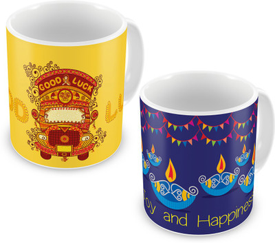 Indigifts Best Festival Gifts Diwali Christmas New Year Kitchen Good Luck Truck & Joy Happiness Diya Blue set of 2 Printed Best Quality Ceramics Home Family Friends Ceramic Mug(330 ml, Pack of 2), Multicolor
Indigifts Best Festival Gifts Diwali Christmas New Year Kitchen Good Luck Truck & Joy Happiness Diya Blue set of 2 Printed Best Quality Ceramics Home Family Friends Ceramic Mug(330 ml, Pack of 2), Multicolor