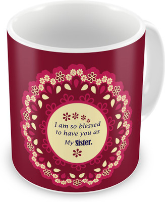 Indigifts Return Gift for Raksha Bandhan Rakhi Gifts for Sister on Bhaidooj Birthday Anniversary (IDSRAF16161) Ceramic Mug(330 ml), Multicolor;white
Indigifts Return Gift for Raksha Bandhan Rakhi Gifts for Sister on Bhaidooj Birthday Anniversary (IDSRAF16161) Ceramic Mug(330 ml), Multicolor;white