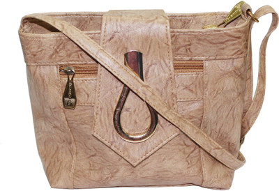 Craft Art India Girls Casual Beige PU Sling Bag