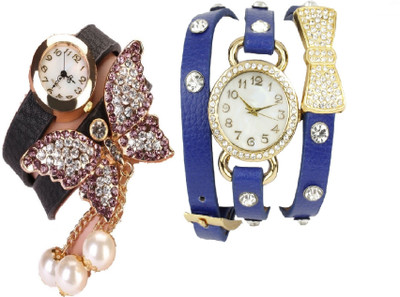 SOOMS BLACK BRACELET BEAUTIFUL BUTTERFLY PENDENT WITH BLUE BO-TIE DIAMOND STUDDED LADIES PARTY WEAR Watch - For Women
SOOMS BLACK BRACELET BEAUTIFUL BUTTERFLY PENDENT WITH BLUE BO-TIE DIAMOND STUDDED LADIES PARTY WEAR Watch - For Women