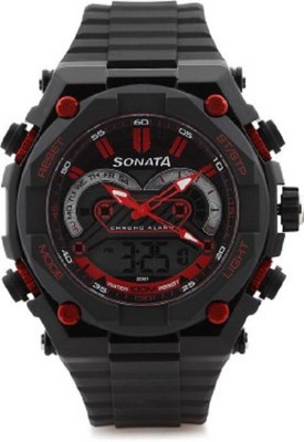 Sonata ocean III super fiber sports dual time Watch - For Men