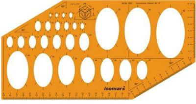 Isomars 1833 Isometric Ellipse- Ellipses Shapes Figure Drawing Stencil(Pack of 1, Laser Cut & Printed) 
Isomars 1833 Isometric Ellipse- Ellipses Shapes Figure Drawing Stencil(Pack of 1, Laser Cut & Printed)