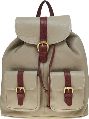 Leatherworld College Backpack 11.5 L Backpack(Beige)