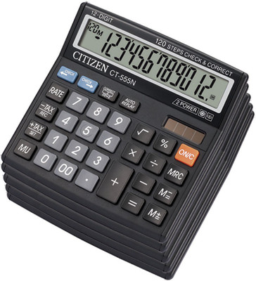 Citizen |Pack of 5| CT-555N Stealodeal |Pack of 5| CT-555N Basic Calculator(12 Digit)
Citizen |Pack of 5| CT-555N Stealodeal |Pack of 5| CT-555N Basic Calculator(12 Digit)
