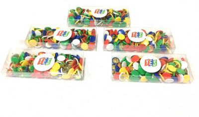 Yes Office Series Small Vinyl Coated Drawing Pins/ Thumb Tacks(Set of 500, Blue, Yellow, Green, Red, White)
Yes Office Series Small Vinyl Coated Drawing Pins/ Thumb Tacks(Set of 500, Blue, Yellow, Green, Red, White)