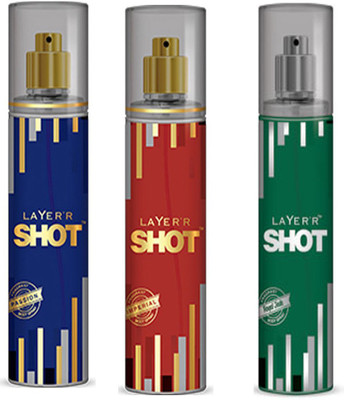 LAYERR SHOT ROYAL JADE FRAGRANT BODY SPRAY + SHOT IMPERIAL FRAGRANT BODY SPRAY + SHOT PASSION FRAGRANT Body Spray - For Men(135 ml, Pack of 3)
LAYERR SHOT ROYAL JADE FRAGRANT BODY SPRAY + SHOT IMPERIAL FRAGRANT BODY SPRAY + SHOT PASSION FRAGRANT Body Spray - For Men(135 ml, Pack of 3)