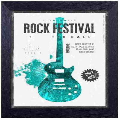 rock festival Photographic Paper(14 inch X 14 inch, Framed)