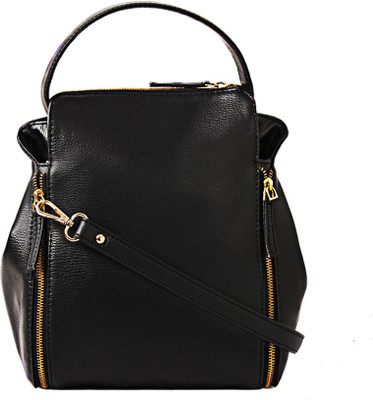 Purseus Women Formal Black PU Sling Bag