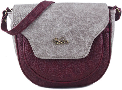 Voaka Women Casual Maroon PU Sling Bag