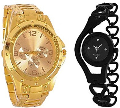 blutech full gold for mens and black jali womens and girls Watch - For Men & Women
blutech full gold for mens and black jali womens and girls Watch - For Men & Women