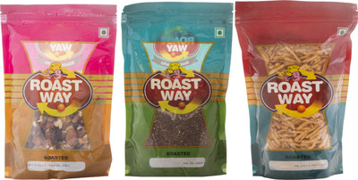 Roast Way Aloo Laccha & Dry Fruit Trail Mix & Flax Seed Roasted Namkeen Combo(3)