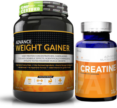 Advance Nutratech Advance Weight Gainer 1Kg (2.2LBS) Banana Sugar free + Creatine Monohydrate unflavored 100 gm Casein Protein(1.1 kg, Banana)
Advance Nutratech Advance Weight Gainer 1Kg (2.2LBS) Banana Sugar free + Creatine Monohydrate unflavored 100 gm Casein Protein(1.1 kg, Banana)