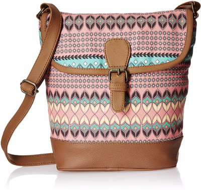 Kanvas Katha Women Casual Tan Canvas Sling Bag