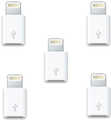 YTM White 8 Pin Lightning to Micro Usb Adapter Phone Converter(IOS)