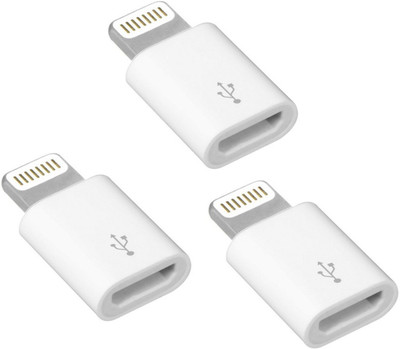 YTM (Pack of 3) Micro Usb to 8 Pin Lightning Adapter Charging Converter USB Adapter(White)
YTM (Pack of 3) Micro Usb to 8 Pin Lightning Adapter Charging Converter USB Adapter(White)