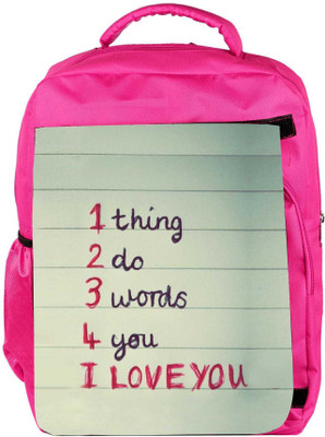 Snoogg Eco Friendly Canvas Love Quotes Motorola E / Moto E Backpack Rucksack School Travel Unisex Casual Canvas Bag Bookbag Satchel 5 L Backpack(Pink)
Snoogg Eco Friendly Canvas Love Quotes Motorola E / Moto E Backpack Rucksack School Travel Unisex Casual Canvas Bag Bookbag Satchel 5 L Backpack(Pink)