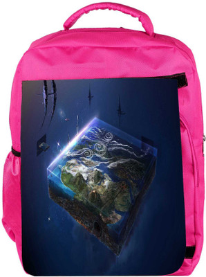 Snoogg Eco Friendly Canvas Gaming Mode Designer Backpack Rucksack School Travel Unisex Casual Canvas Bag Bookbag Satchel 5 L Backpack(Pink)