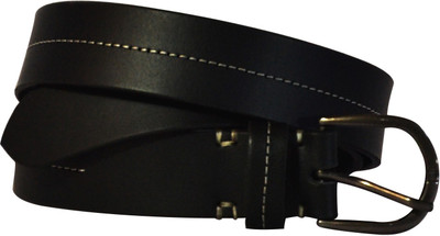 VINAY AND VIJAY Men Casual Black Genuine Leather Belt