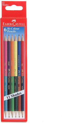 Faber-Castell Faber Castell - 6 Bi Colour Pencils(Multicolor)