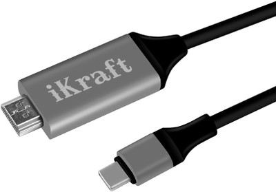 iKraft USB-C to HDMI Cable HDMI Cable(Compatible with Mobile, Laptop, Tablet, Mp3, Gaming Device, Grey)
iKraft USB-C to HDMI Cable HDMI Cable(Compatible with Mobile, Laptop, Tablet, Mp3, Gaming Device, Grey)
