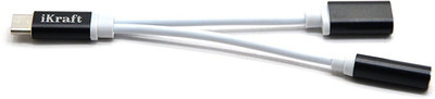 iKraft 2 In 1 Type C To 3.5mm Audio Adapter Supports Audio And Charging USB C To Female 3.5mm Audio Cable for xiaomi huawei cell headphone type-c cables Stereo Audio Cable(Black)
iKraft 2 In 1 Type C To 3.5mm Audio Adapter Supports Audio And Charging USB C To Female 3.5mm Audio Cable for xiaomi huawei cell headphone type-c cables Stereo Audio Cable(Black)