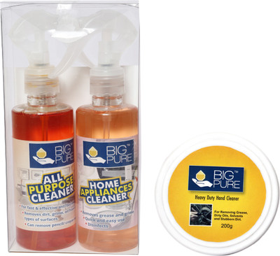 BIG Pure All Purpose Cleaner 200 ml, Home Appliances Cleaner 200 ml and Heavy Duty Hand Cleaner 200 g(400 ml) 
BIG Pure All Purpose Cleaner 200 ml, Home Appliances Cleaner 200 ml and Heavy Duty Hand Cleaner 200 g(400 ml)