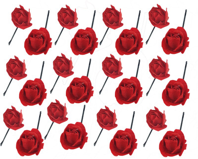 Kabello Bright Red Rose Flower Hair Clips | Pack of 24 pieces | looks like Natural Flower | Latest Design Hair Accessories Hair Clip(Red)
Kabello Bright Red Rose Flower Hair Clips | Pack of 24 pieces | looks like Natural Flower | Latest Design Hair Accessories Hair Clip(Red)