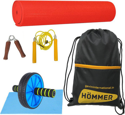 HOMMER YOGA MAT, AB ROLLER, WODDEN SKIPPING ROPE, WODDEN HAND GRIP Gym & Fitness Kit
HOMMER YOGA MAT, AB ROLLER, WODDEN SKIPPING ROPE, WODDEN HAND GRIP Gym & Fitness Kit