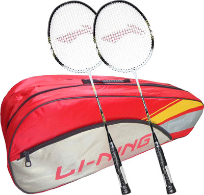 Li-Ning ABDK122 Smash XP 808 Combo (ABDK122 Badminton Kitbag + 808 Badminton Racquet, set of 2) - Red Bag Badminton Kit