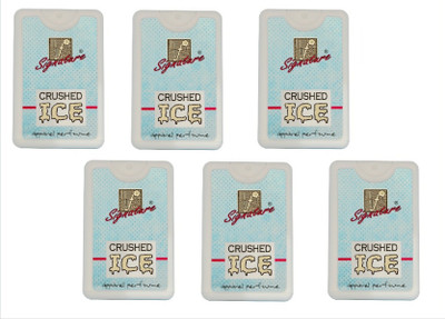 TFZ Crushed Ice Pocket Perfume 6 Pieces (Each Pcs 300 Sprays) Eau de Parfum - 120 ml(For Men & Women)
TFZ Crushed Ice Pocket Perfume 6 Pieces (Each Pcs 300 Sprays) Eau de Parfum - 120 ml(For Men & Women)