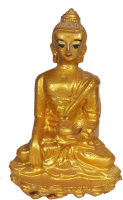 CraftEra Decorative Showpiece - 12 cm(Marble, Gold)