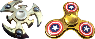 S.Blaze Combo of 2 Amazing Golden Metal 3 Arm Captain America + Golden Action Figure Fidget Spinner Toy for Kids & Adults(Gold)
S.Blaze Combo of 2 Amazing Golden Metal 3 Arm Captain America + Golden Action Figure Fidget Spinner Toy for Kids & Adults(Gold)