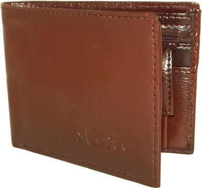 Orbit Men Brown Artificial Leather, Fabric Wallet(3 Card Slots)