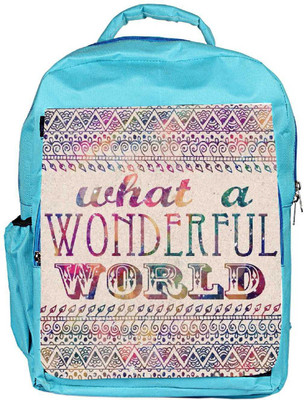 Snoogg Eco Friendly Canvas What A Wonderful World Backpack Rucksack School Travel Unisex Casual Canvas Bag Bookbag Satchel 5 L Backpack(Blue)
Snoogg Eco Friendly Canvas What A Wonderful World Backpack Rucksack School Travel Unisex Casual Canvas Bag Bookbag Satchel 5 L Backpack(Blue)