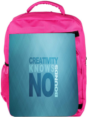 Snoogg Eco Friendly Canvas Creativity Knows Bound Designer Backpack Rucksack School Travel Unisex Casual Canvas Bag Bookbag Satchel 5 L Backpack(Pink)