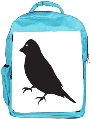 Snoogg Eco Friendly Canvas Bird Vector Element Backpack Rucksack School Travel Unisex Casual Canvas Bag Bookbag Satchel 5 L Backpack(Blue)