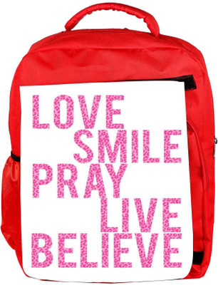 Snoogg Eco Friendly Canvas Live Believe Backpack Rucksack School Travel Unisex Casual Canvas Bag Bookbag Satchel 5 L Backpack(Red)
Snoogg Eco Friendly Canvas Live Believe Backpack Rucksack School Travel Unisex Casual Canvas Bag Bookbag Satchel 5 L Backpack(Red)