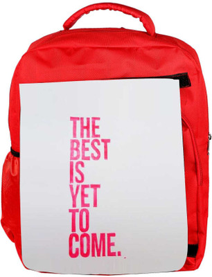 Snoogg Eco Friendly Canvas The Best Is Yet To Come Backpack Rucksack School Travel Unisex Casual Canvas Bag Bookbag Satchel 5 L Backpack(Red)