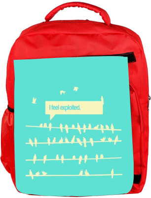 Snoogg Eco Friendly Canvas Birds Feel Expoited 2912 Backpack Rucksack School Travel Unisex Casual Canvas Bag Bookbag Satchel 5 L Backpack(Red) 
Snoogg Eco Friendly Canvas Birds Feel Expoited 2912 Backpack Rucksack School Travel Unisex Casual Canvas Bag Bookbag Satchel 5 L Backpack(Red)