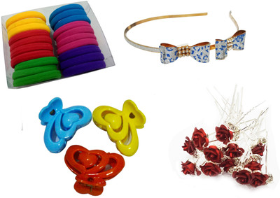 Foreignholics Hair Accessories For Styling Hairs , Hair band, Rubber Bands , Juda Pins Hair Accessory Set(Multicolor)
Foreignholics Hair Accessories For Styling Hairs , Hair band, Rubber Bands , Juda Pins Hair Accessory Set(Multicolor)